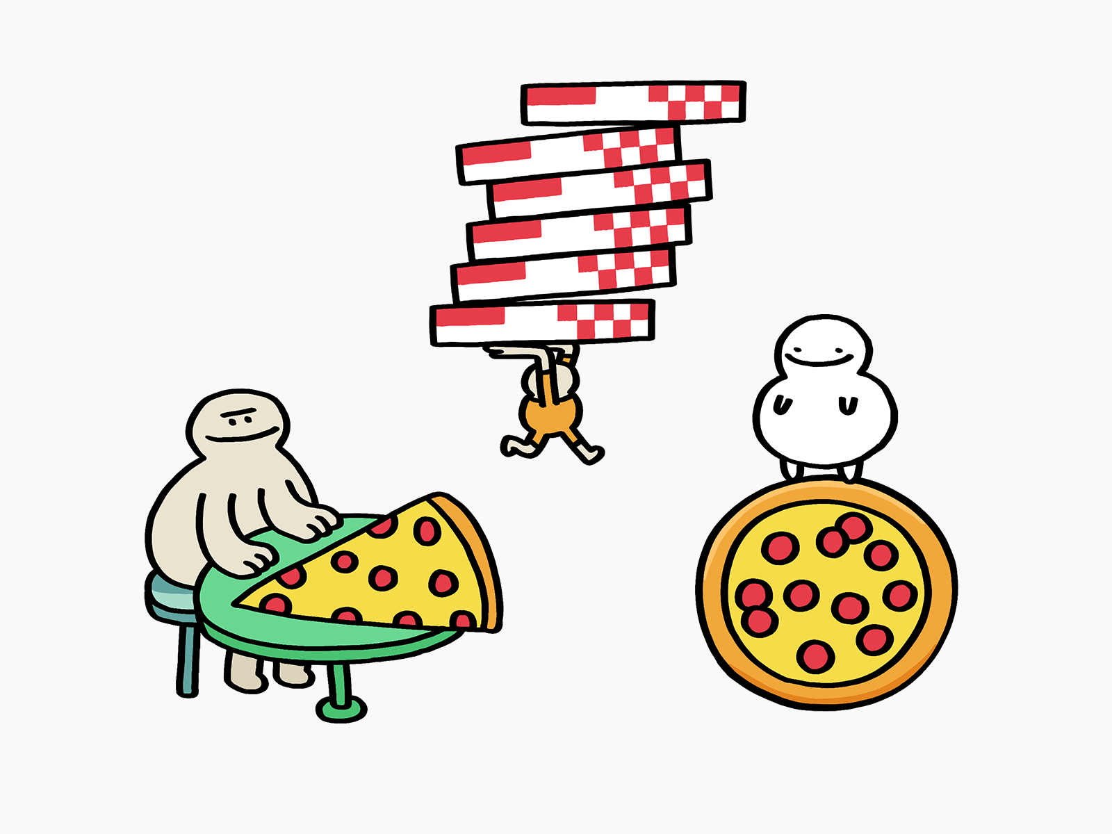 Venmo Stickers: Pizza 2d animation animation frame by frame holler illustration photoshop photoshop animation pizza stickers venmo