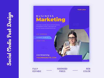 Social Media Post Design ad banner ad design banner corporate banner dribbble best shot facebook ad facebook banner facebook cover facebook post instagram post instagram story linkedin minimal post design social media social media post design twiiter webinar banner webinar poster