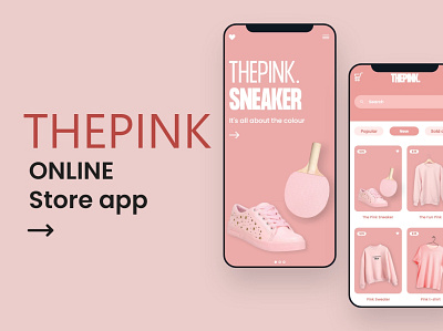 The Pink app design ecommerce shopping app ui ux