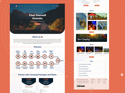 Lake Camping landing page