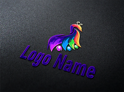 Realistic Metallic Logo Mockup V