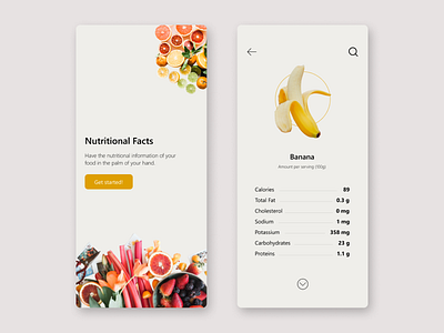Nutritional Facts clean design ui uidesign userexperience userinterface ux uxdesign uxui