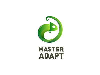 Master Adapt chameleon eco environment graphic design green logo logo design pantone