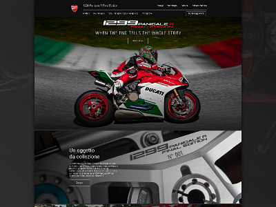 Ducati Panigale Multisite Homepage ducati interface motor motorcycle navigation superbike ui ux web web design website