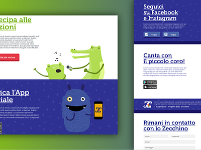 Zecchino d'Oro children ui ux web web design website