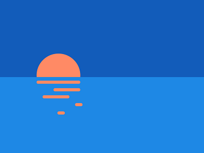 Sunset beach graphic graphic design icons infographics material design sea sun sunset work