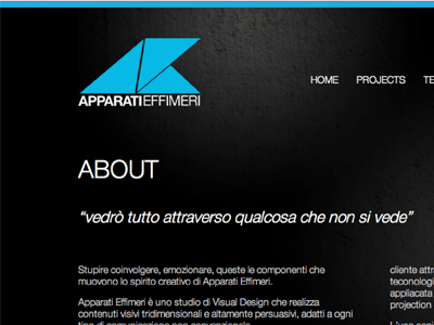 Apparati Effimeri graphic design web design