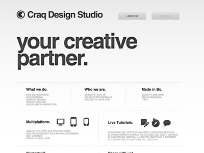 Craq Design Studio newly refurbished website branding graphic design lettering logo web design