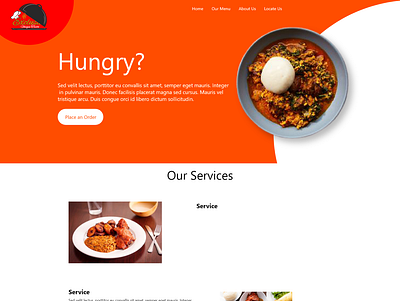 Restaurant web design landing page ui ui ux ui design