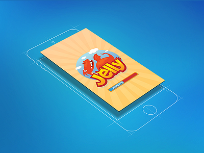 Logo and interface design for Jelly App (Hello Dribbble!) dragon interface jelly logo mobile ui