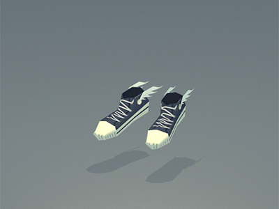 Flying Sneakers animatedgif animation cinema4d gif loop mograph motiongraphics sneakers