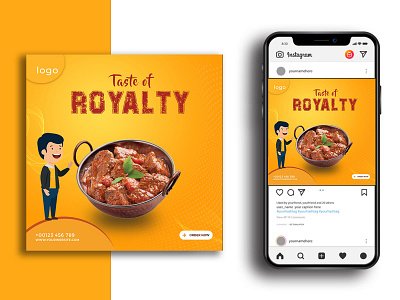 Chicken Tikka Masala social media template.