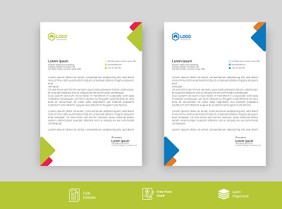 Modern creative business style letterhead templates leaflet