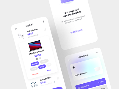 Checkout and Cart Concept cart payment shop shopping ui uidesign user interface