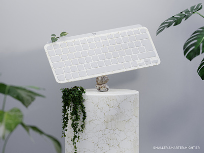Marble Balance - Logitech MX Mini 3d 3d illustration blender illustration keyboard logitech marble mx mini realistic small keyboard texture uv