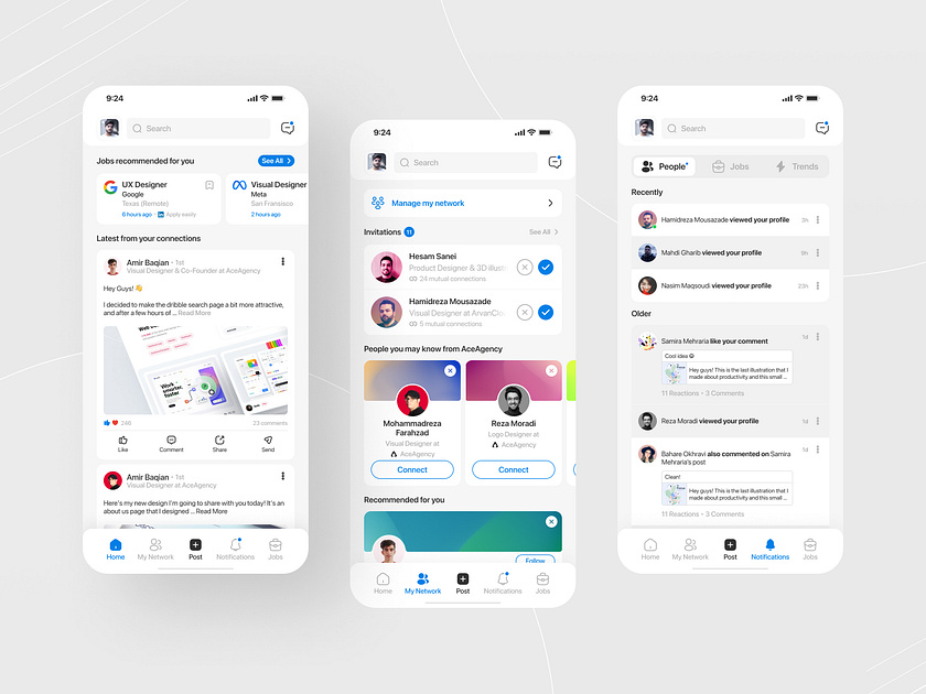 Linkedin Visual Redesign by ECH on Dribbble