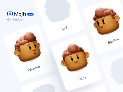 🙂 Mojis Freebie - Coming Soon 3d 3d icon 3d illustration 3d pack blender emoji emoji pack free pack freebie illustration pack ui illustration user experience user interface ux