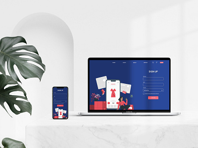 E-commerce app & web animated sign up page adobe xd botique app creative design creative sign up design e commerce app e commerce shop sign up uerinterface ui ux ui design