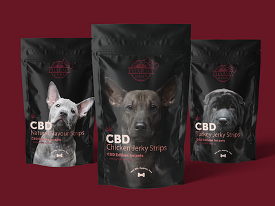 CBD for Pets cbd creative dogs hemp jerky packagedesign packaging pets pouch strips