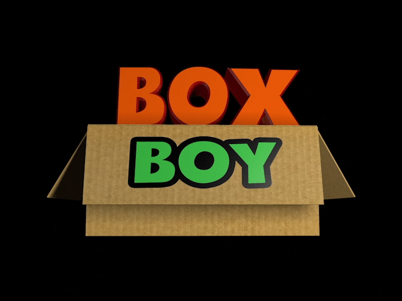 Another Superhero Logo Animation 3d 4d animation box cardboard cinema logo