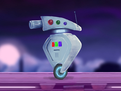 Robot Villain Illustration 2d game illustration robot