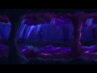 WIP Dark Cavern 2d background cave environment game gameart painting photoshop wii