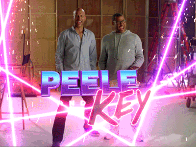 Peele & Key 3d 80s key lasers logo motion peele