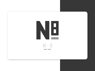 Personal Logo black gray branding logo logo mark n8 nate personal logo portfolio