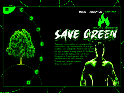 Green Earth Landing Page Design.