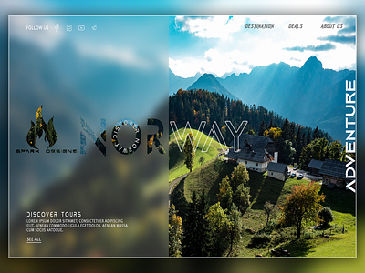 Tourism Web landing Page Design