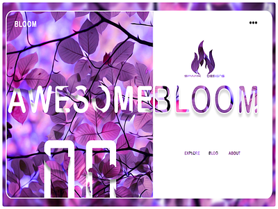 Bloom Landing Page Design Work