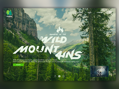 Wild Mountains Web Landing Page Design
