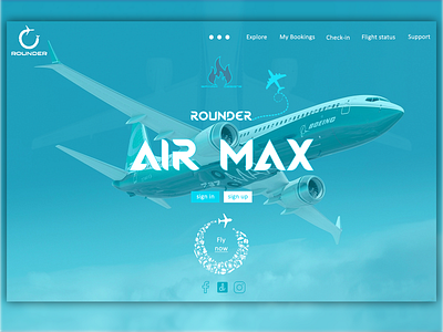 Air Travel Landing Page Design amazing cool design designer designideas designing illustration landing page minimal photoshop tech technology web webdesign website website design