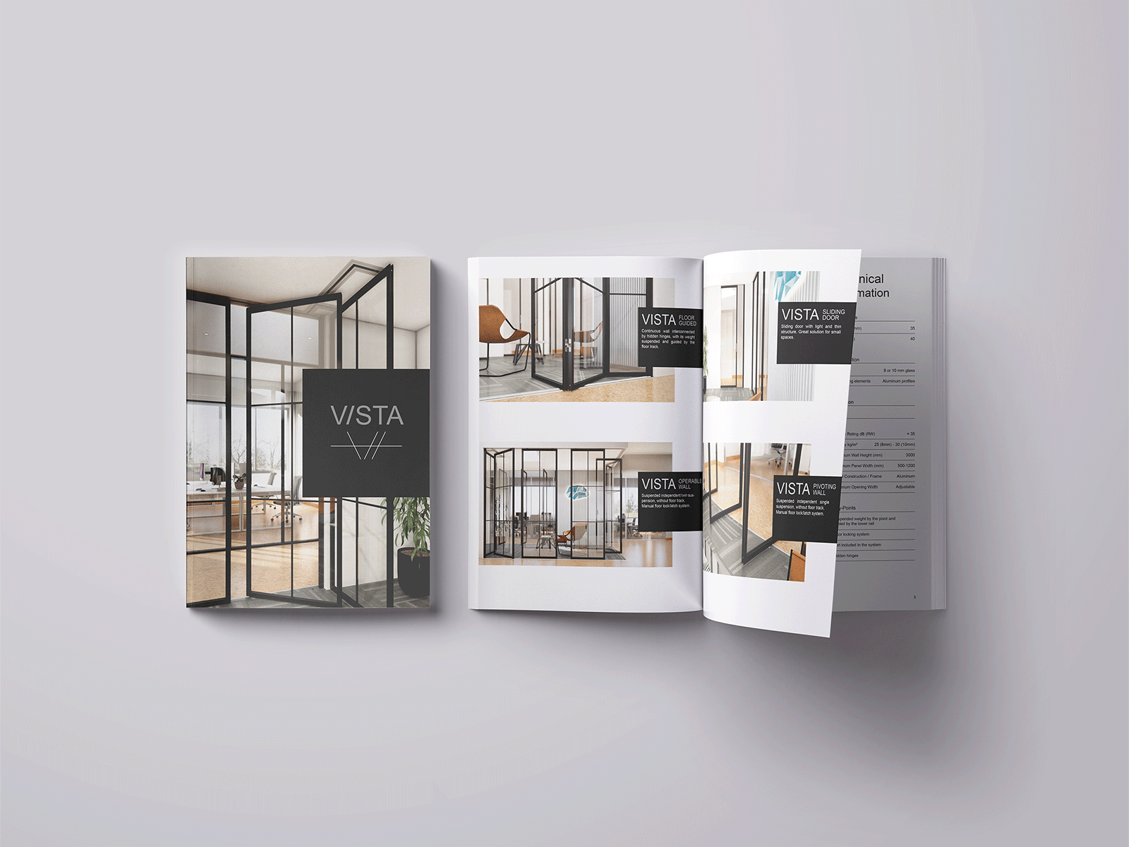 VISTA Catalog branding brochure catalog design catalogs design engineer engineering inteligent spaces movable walls operable walls product product design wall