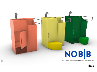 NOBIB 3d bathroom creative design digital art engineering product product design roca