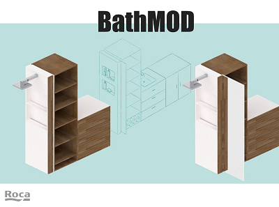 BathMOD 3d bathroom creative design digital art engineering product product design roca