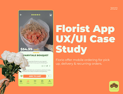 UX/UI Case Study | Florist Mobile Ordering App app branding case study design figma graphic design illustration logo ui