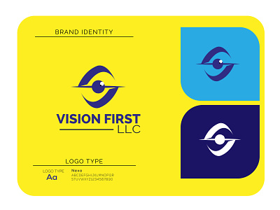 Vision First Logo brand brand identity branding branding design design icon illustrator logo logo design logos logotype luxury logo minimal texture unique vector