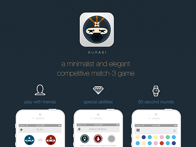 Kurabi iOS game website flat game icon illustration ios web