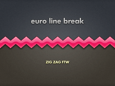 Zig Zag Euro Line Break Ribbon ribbon zag zig
