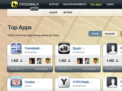 Crosswalk Apps Page Theme crosswa.lk crosswalk icons map reflective webapp