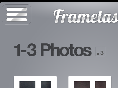 Frametastic 2.0 - Select Frame frame frametastic gloss helvetica ios iphone retina