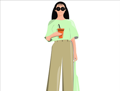 Could you be that fashion conscious ? basic branding cartoon design fashion female character flat flat illustration illustraion illustration vector illustration woman