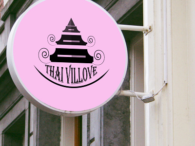 Thai Villove Restaurant Design flat logo logo design minimal restaurant logo thai food