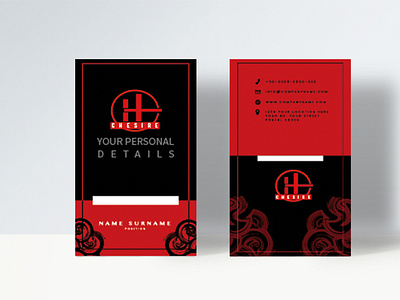 Vertical Business Card Design