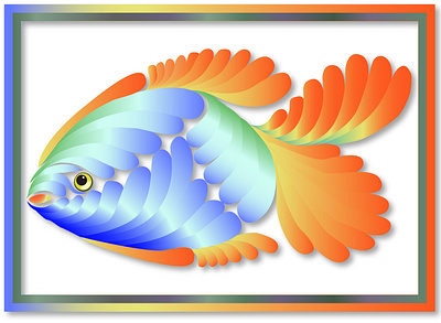 Золотая рыбка векторная графика