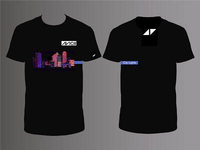 City Lights - Avicii 008 adobe avicii branding city design dj dribbbleweeklywarmup illustrator lights product design rip rudraksh t shirt tshirt weekly challenge