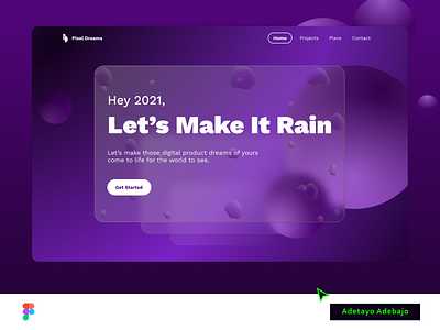 Hey 2021, Let's make it rain design ui web