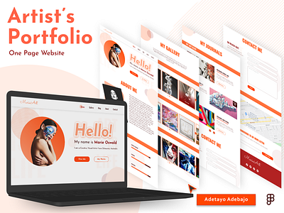Artist's portfolio artist branding design flat inspiration minimal portfolio texture ui ux web webinterface website