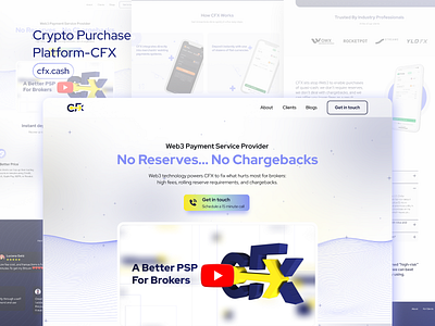 CryptoCompany Homepage Design: cfx.cash branding design inspiration ui web